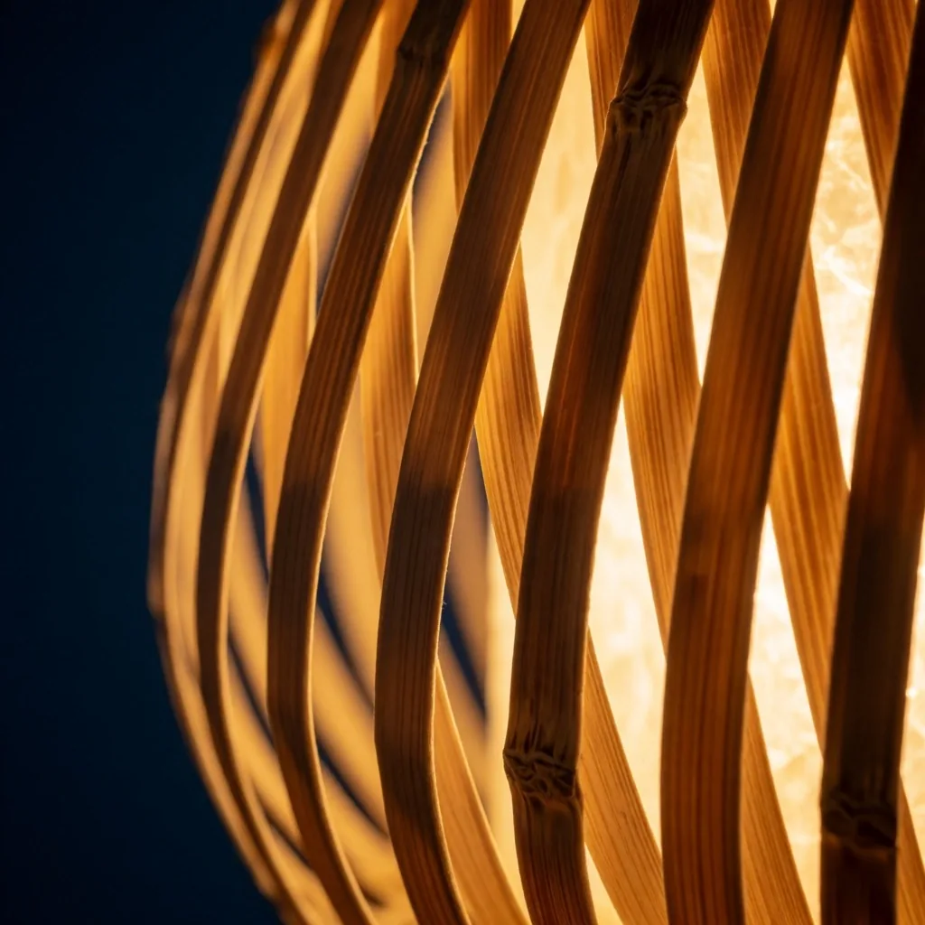 Textura de bambu iluminado